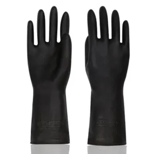 1 Pair Black Gloves Home Washing Cleaning Gloves Garden Kitchen Dish Fingers Rubber Dishwashing Household Cleaning Gloves