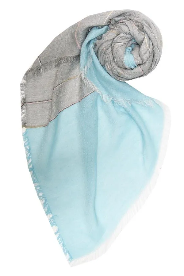 2-Tone Jacquard Getaway Scarf Wrap