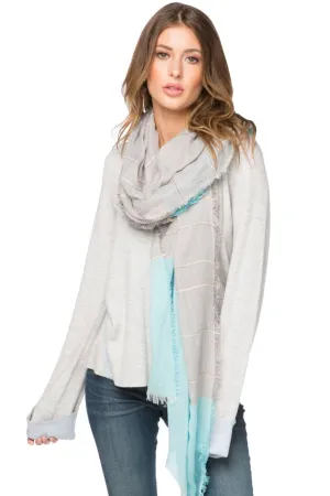 2-Tone Jacquard Getaway Scarf Wrap