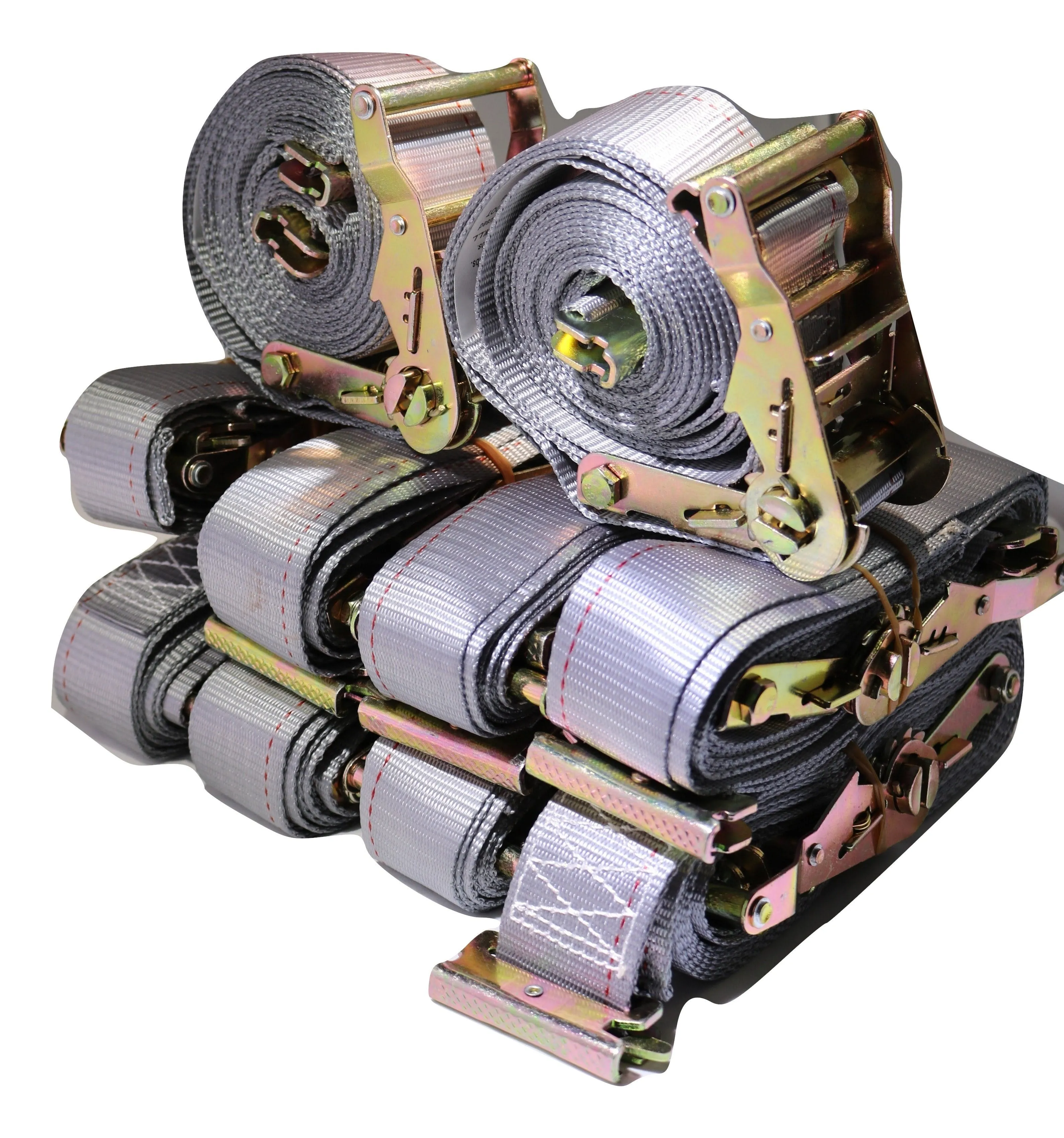 2"x 16 Ft Logistic Van Ratchet E-Track Straps w/ Spring E Fittings | 50 PACK