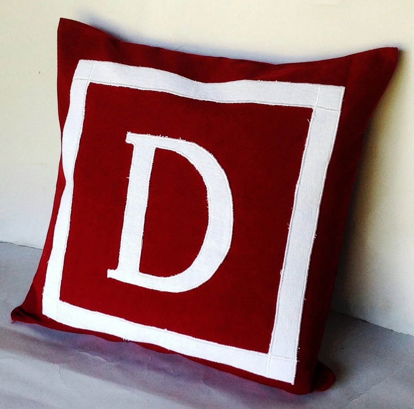 30% OFF Small Sqaure Pillows, Bedroom Decor, Maroon Personalized Monogram Pillow Cover, Maroon accent sofa pillows, 14x14 Pillows