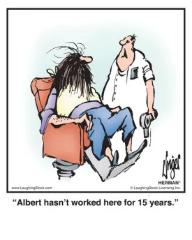 Albert hasn’t worked here for 15 years.