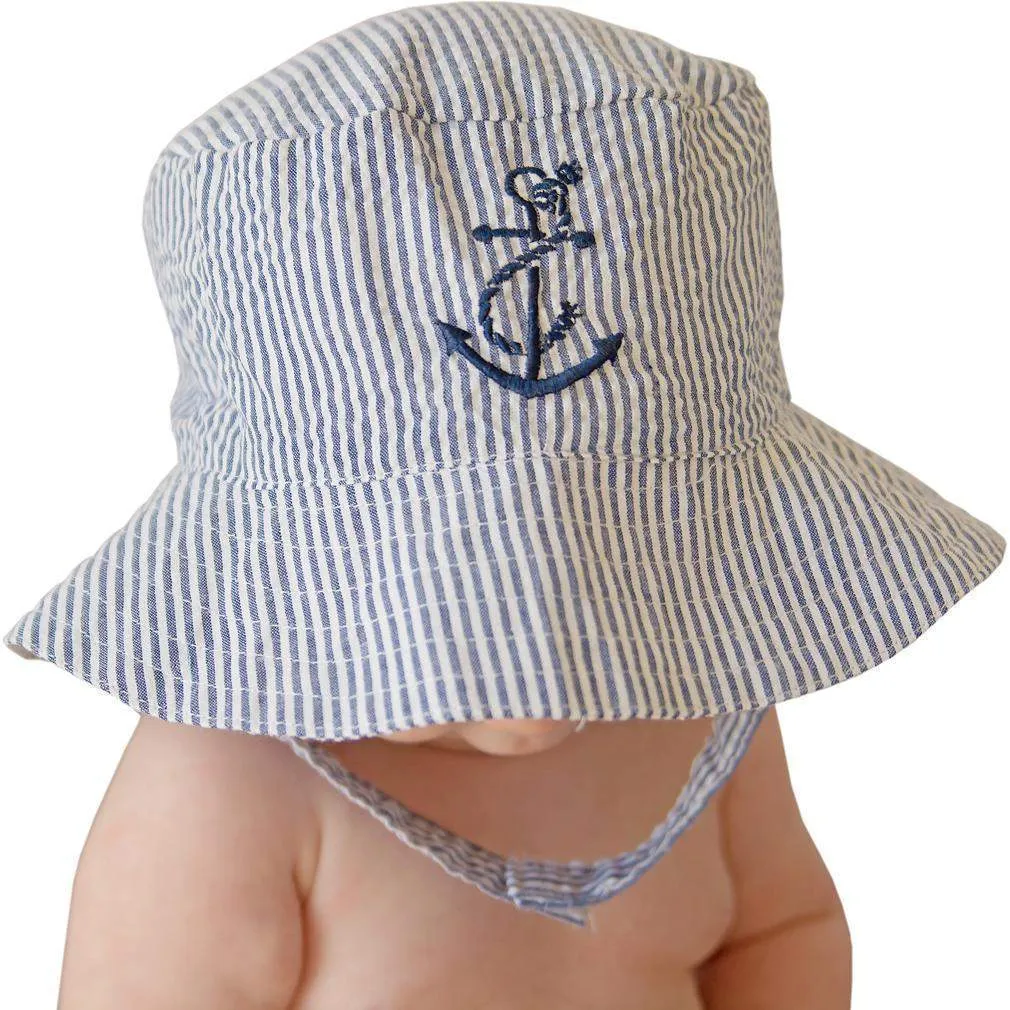 Anchor UPF 25  Seersucker Bucket Hat