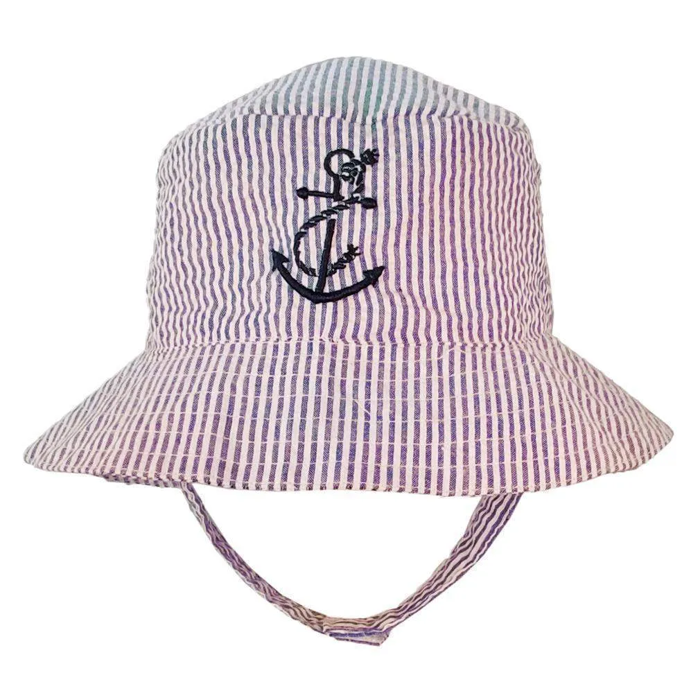 Anchor UPF 25  Seersucker Bucket Hat
