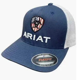 ARIAT Patriotic USA Shield (Navy/White) - Trucker Cap