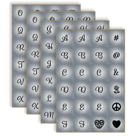 Art Sheets - Script Letters