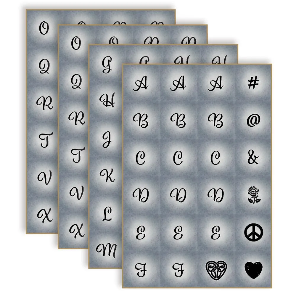 Art Sheets - Script Letters
