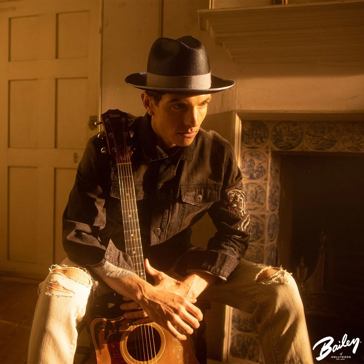 Bailey Hesmond Pinch Front Straw Fedora