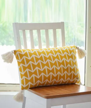 Beatrice Cotton Knitted Decorative Twenty Olive & Natural Color 12 x 20 Inches Pillow Covers