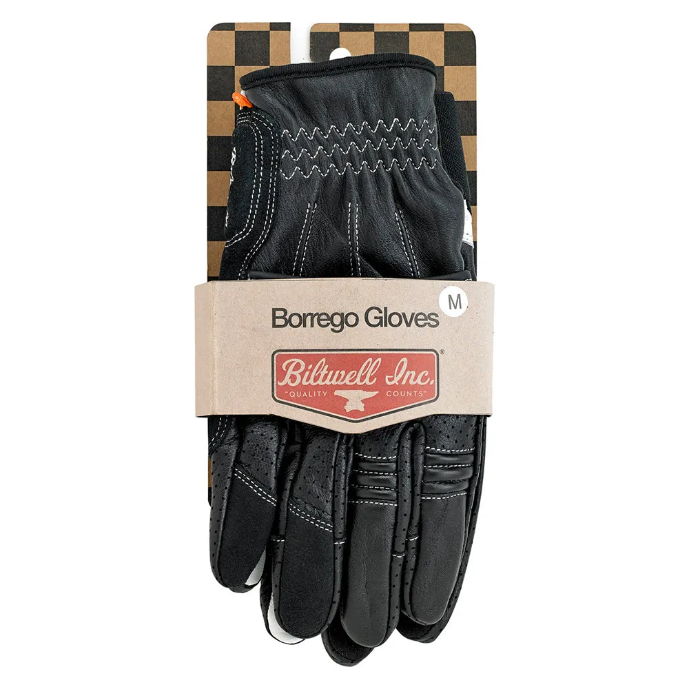 BILTWELL BORREGO LEATHER GLOVE [BLACK/CEMENT]