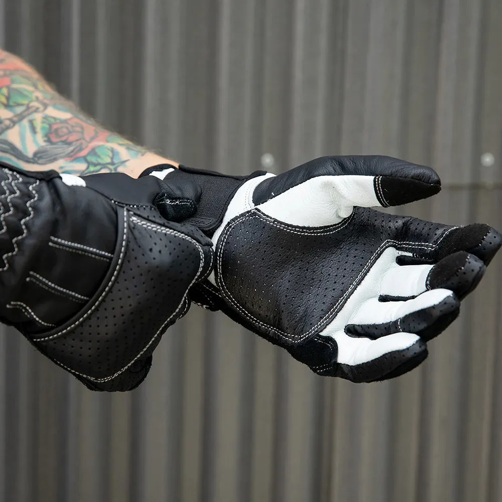 BILTWELL BORREGO LEATHER GLOVE [BLACK/CEMENT]