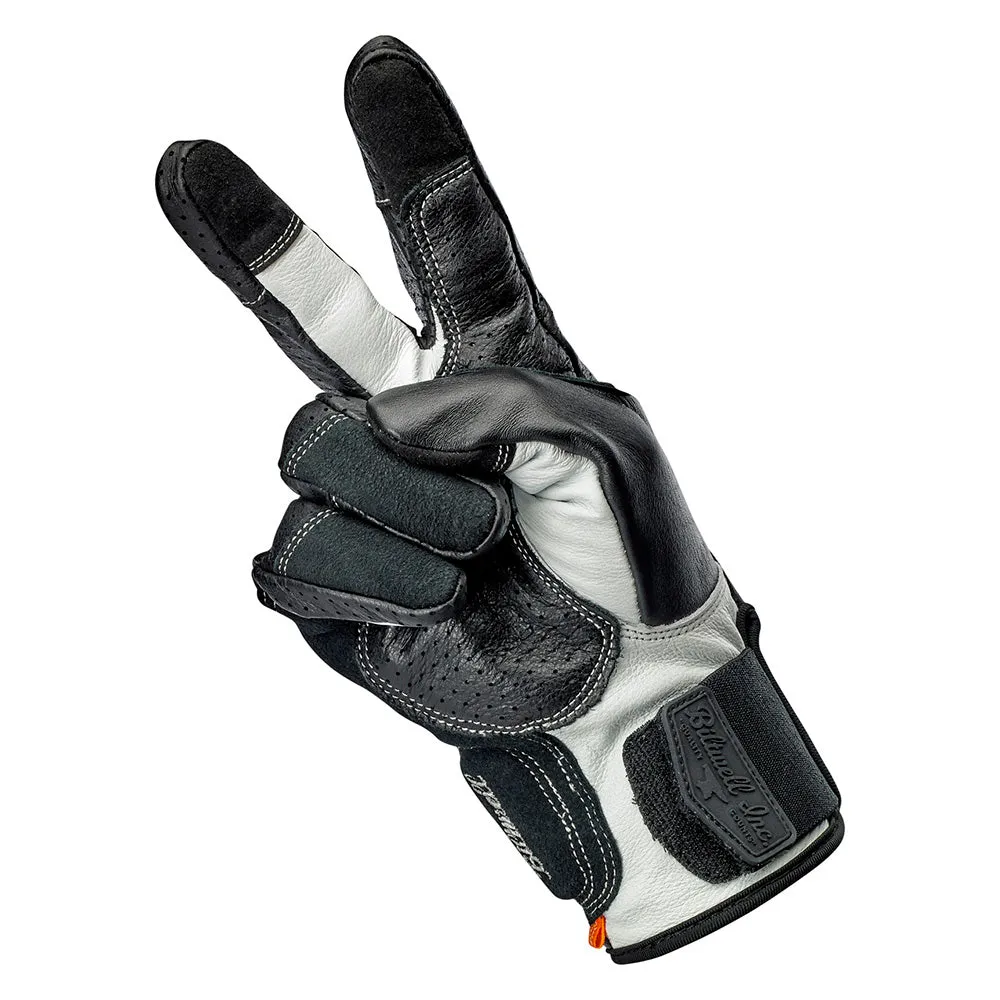 BILTWELL BORREGO LEATHER GLOVE [BLACK/CEMENT]