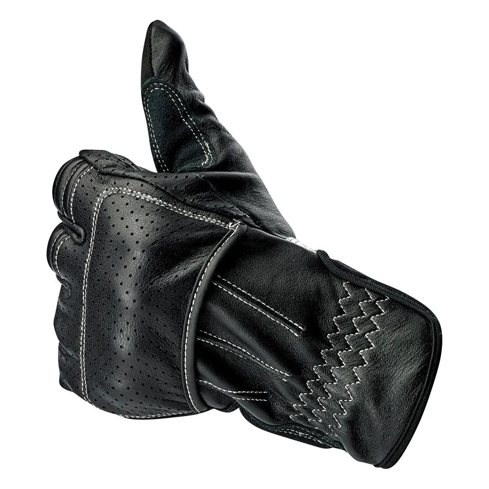 BILTWELL BORREGO LEATHER GLOVE [BLACK/CEMENT]