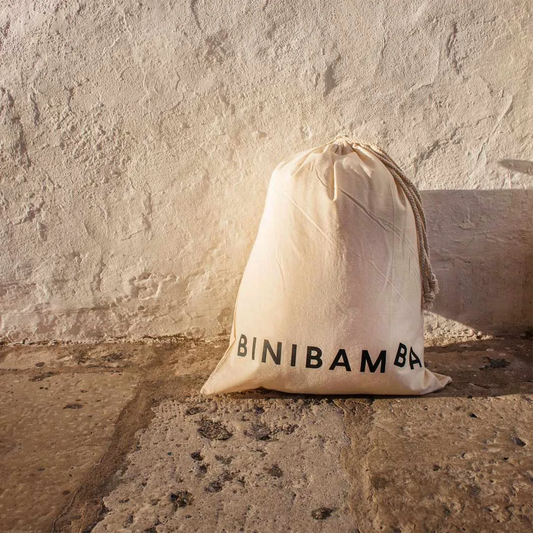 BINIBAMBA Merino Sheepskin Snuggler - Blue Rose Stripe