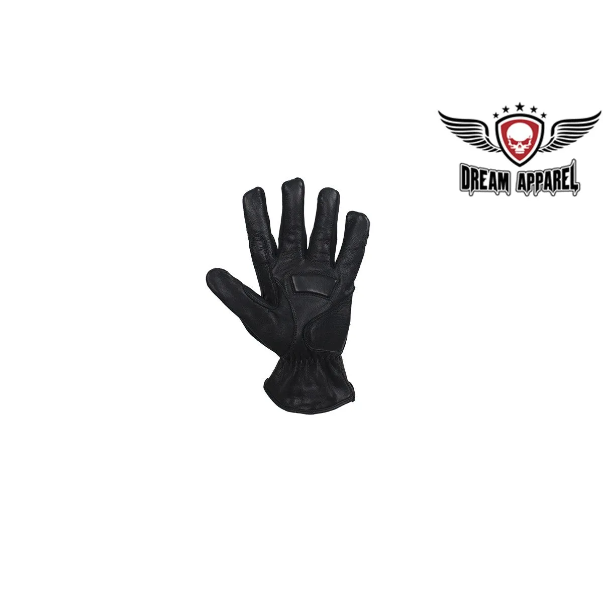 Black Leather Riding Gloves
