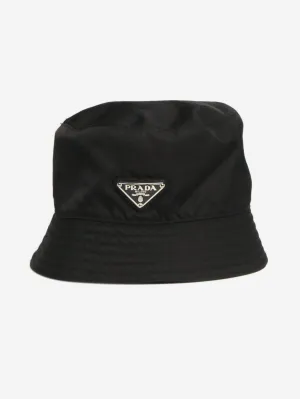 Black re-nylon bucket hat - size L