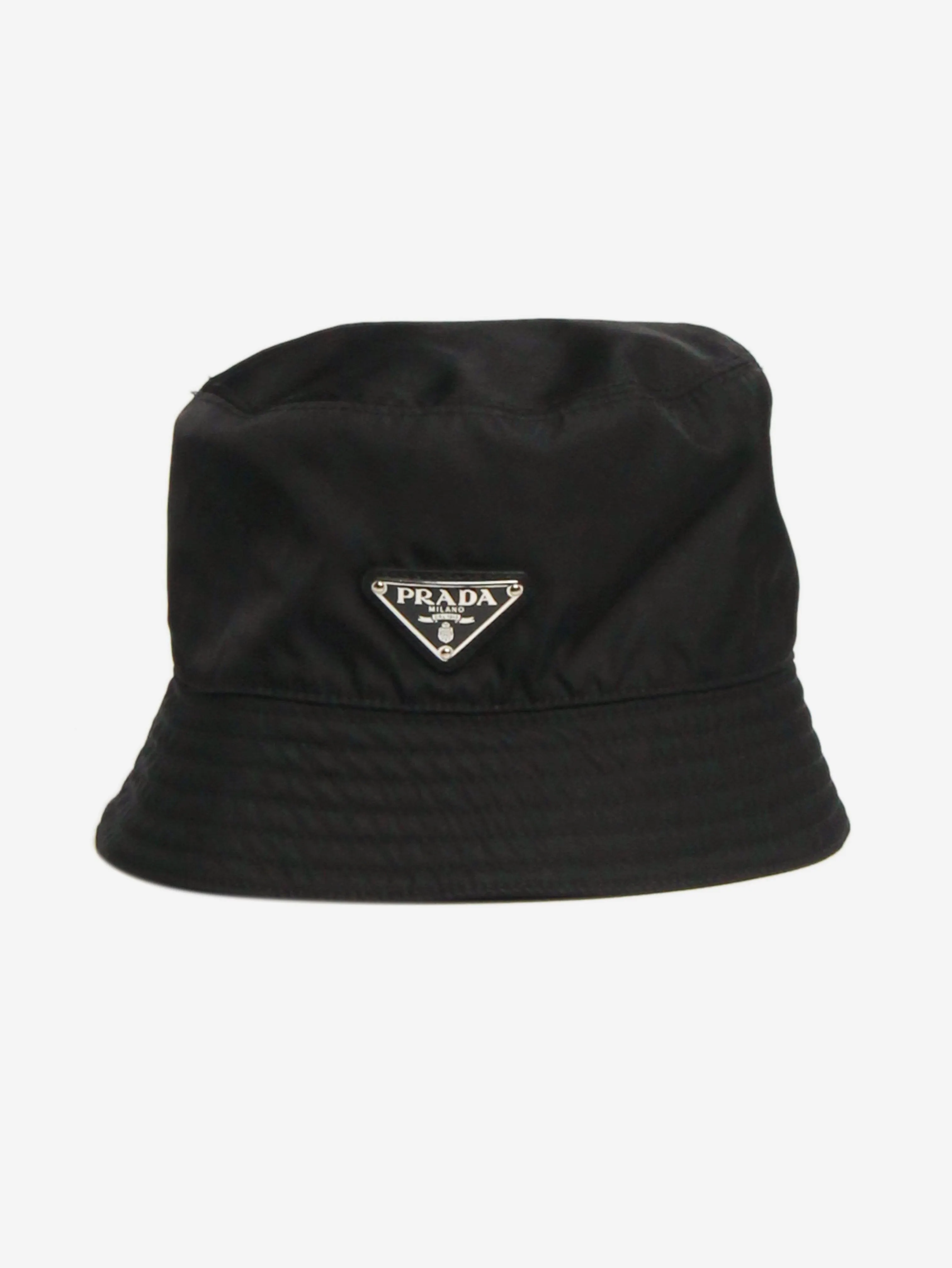 Black re-nylon bucket hat - size L
