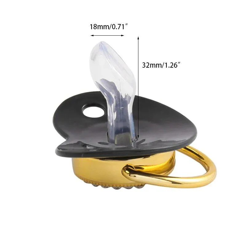 Black/Gold Luxury Customized Baby Bling Pacifier