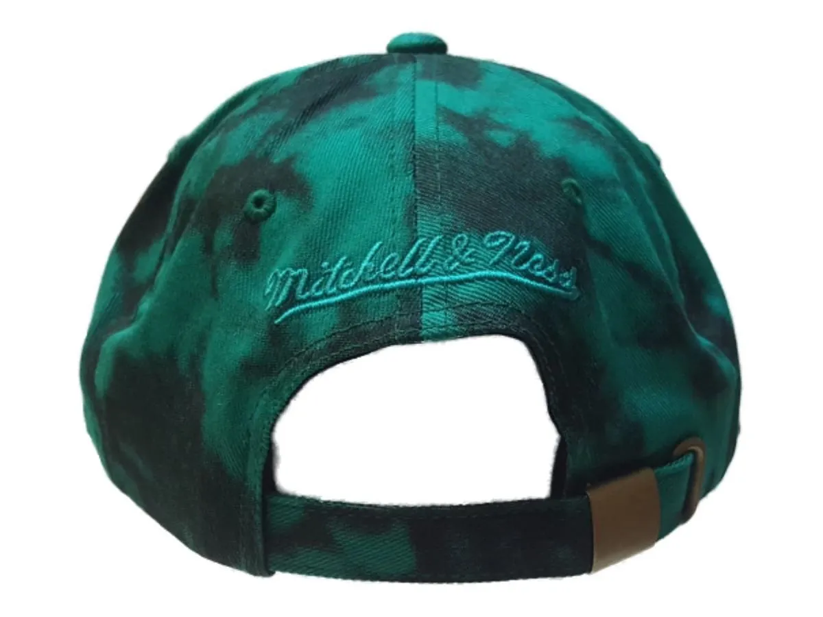 Boston Bruins Mitchell & Ness Turquoise Black Tie-Dye Relaxed Baseball Hat Cap