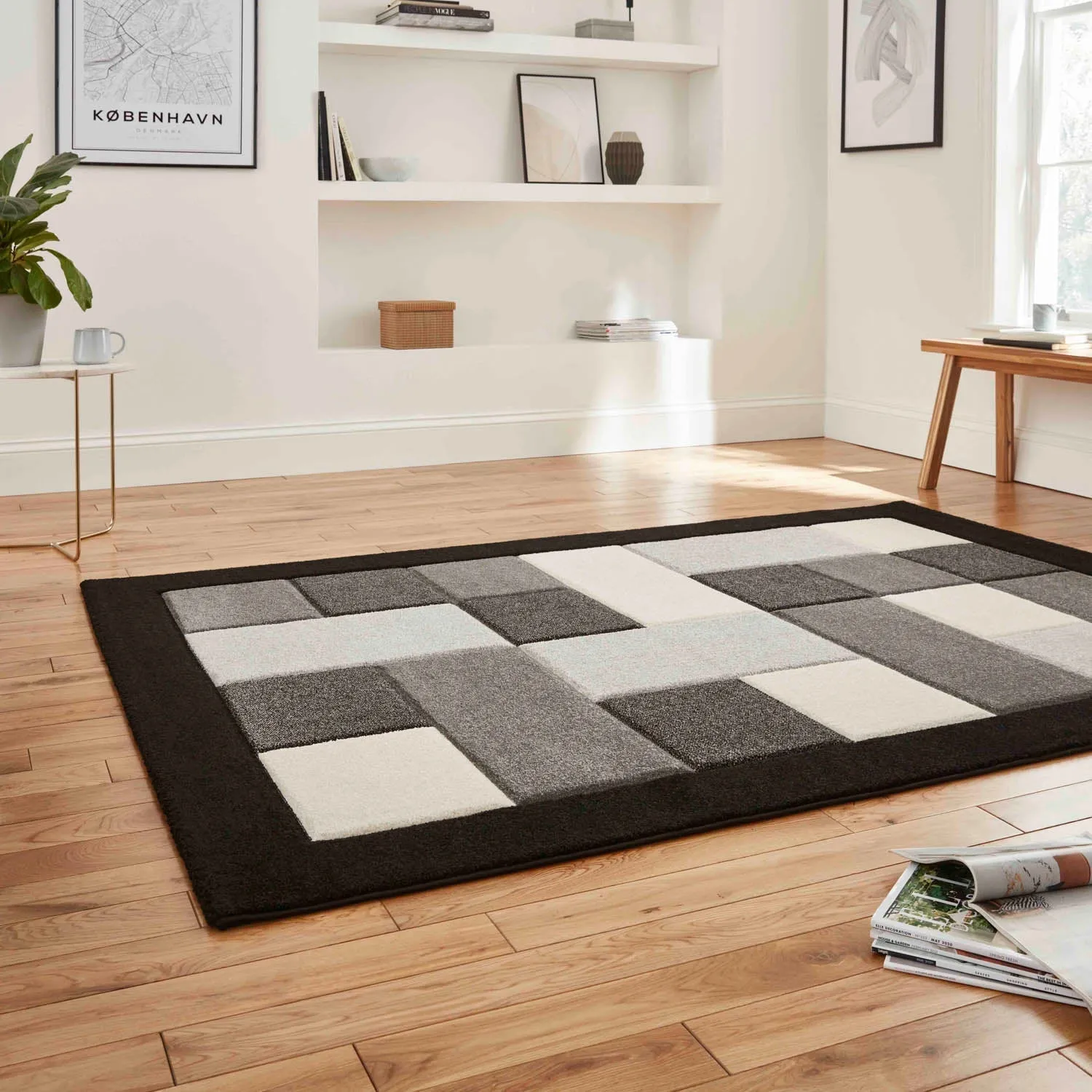 Brooklyn BRK04 Black/Grey Rug