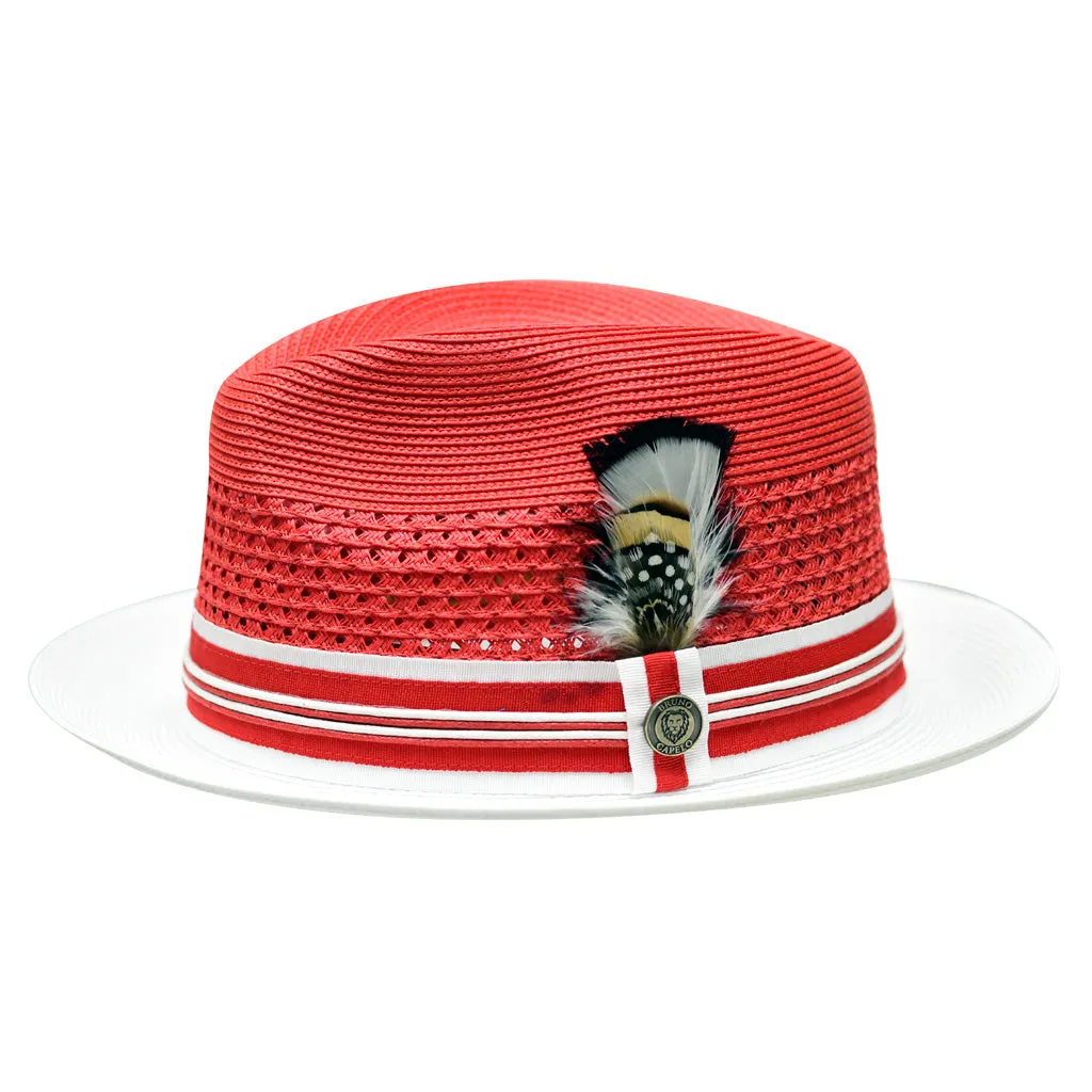 Bruno Capelo Giancarlo Two-tone Straw Fedora