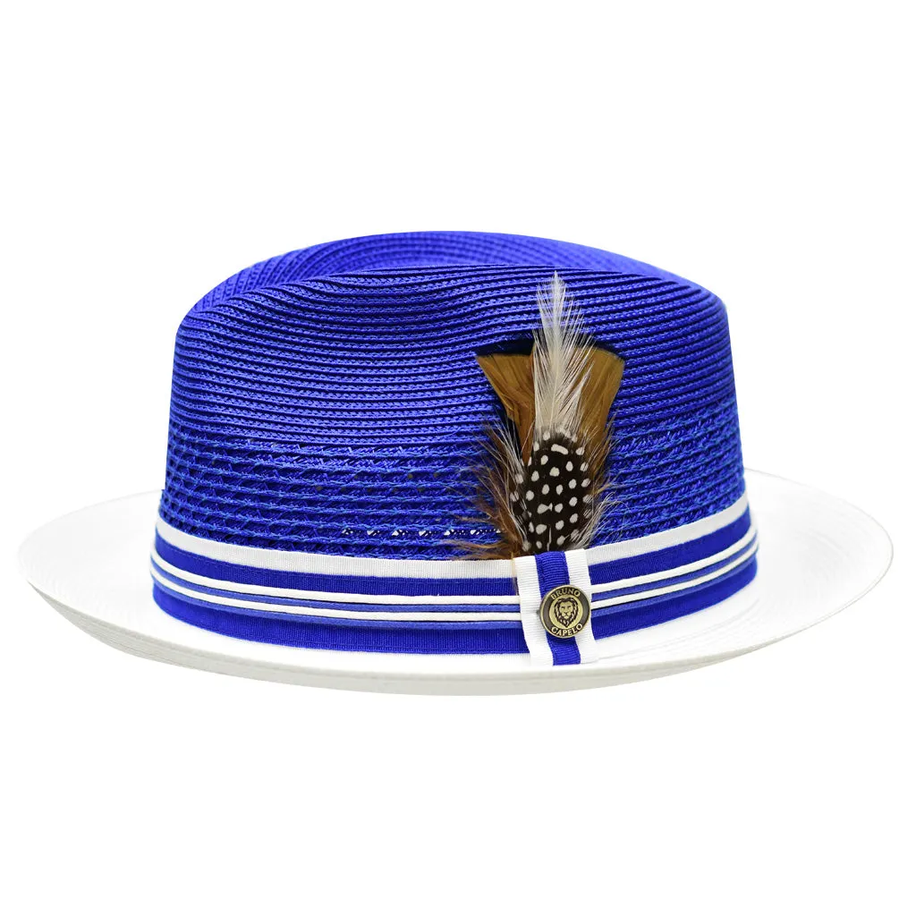 Bruno Capelo Giancarlo Two-tone Straw Fedora
