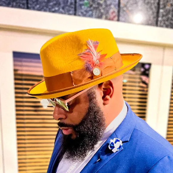 Bruno Capelo Lorenzo Pinch Front Wool Fedora