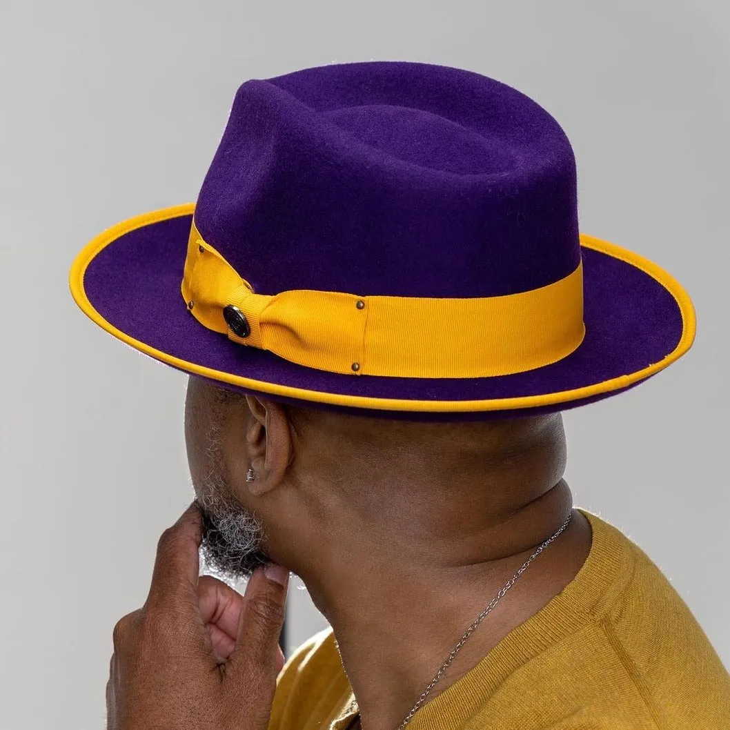 Bruno Capelo Lorenzo Pinch Front Wool Fedora