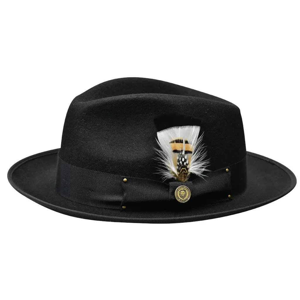 Bruno Capelo Lorenzo Pinch Front Wool Fedora