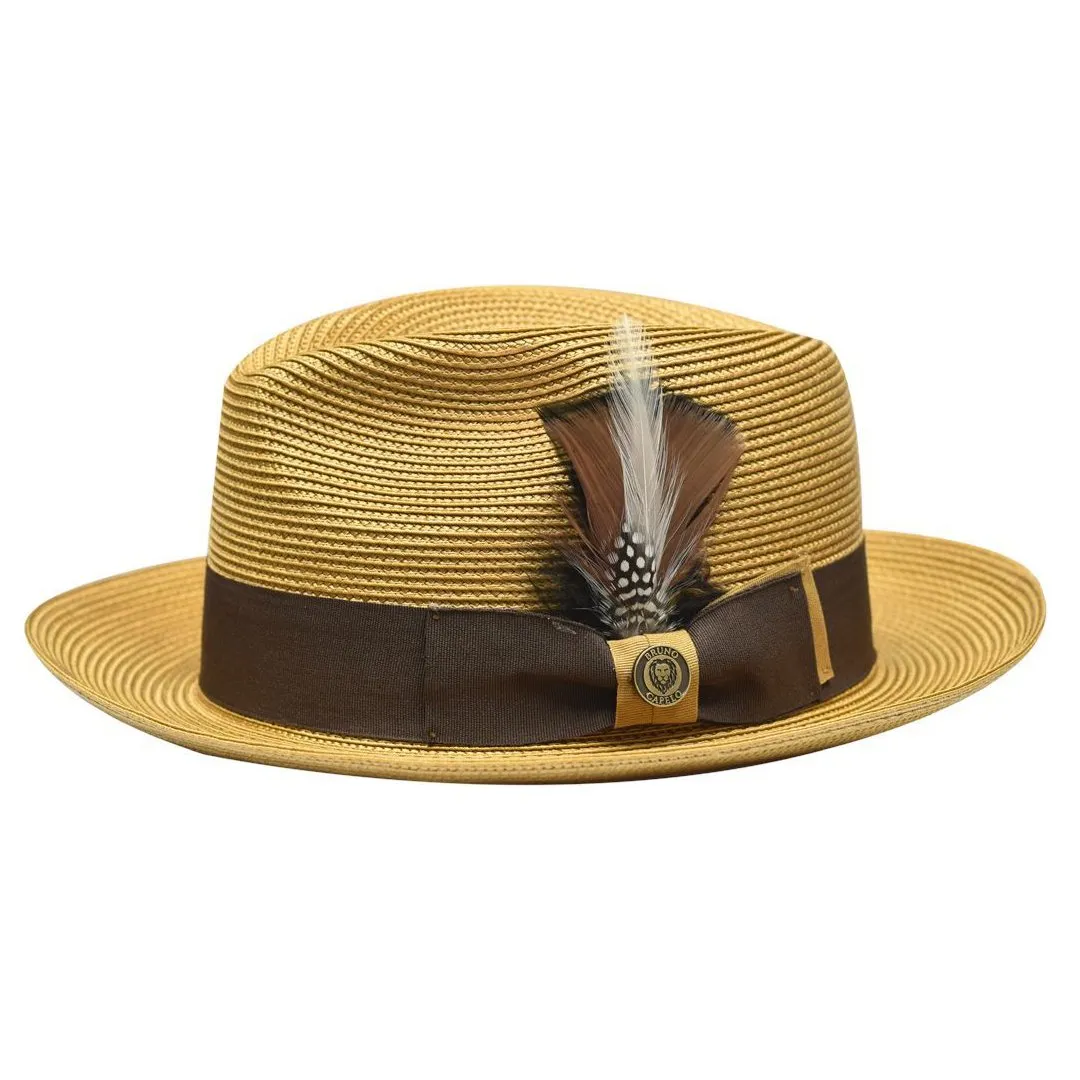 Bruno Capelo Theo Pinch Front Straw Fedora