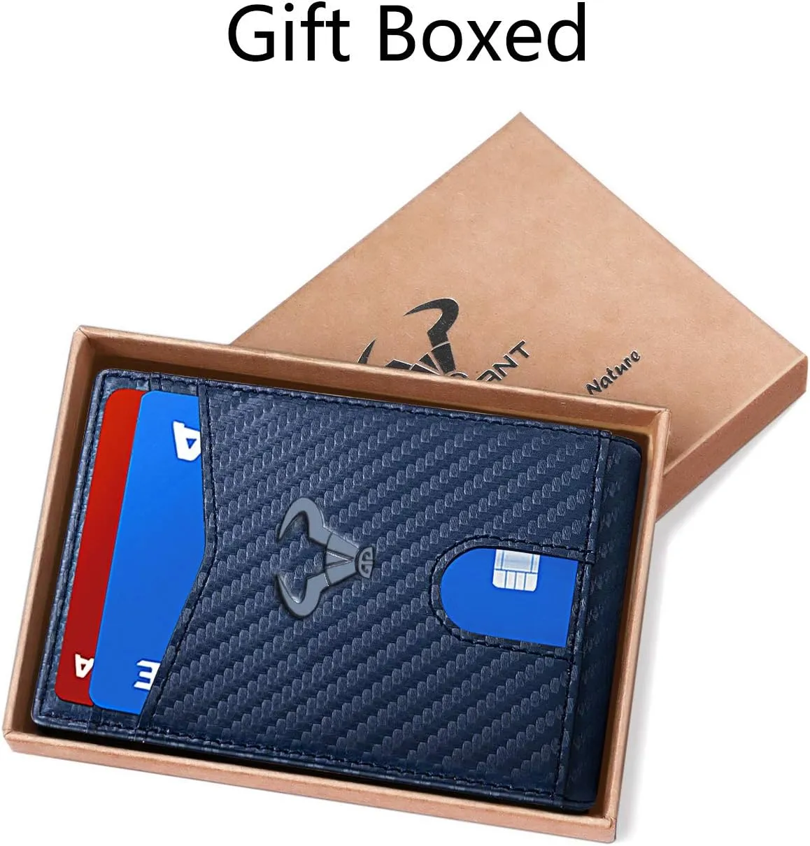 BULLIANT Slim Wallet Men, Leather Wallet Front Pocket Card Holders for Gift Men 3"X4.3"