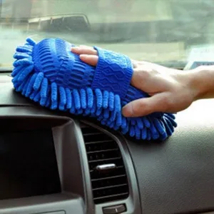 Car Hand Soft Towel Microfiber Chenille Washing Gloves Coral Fleece Gloves Auto