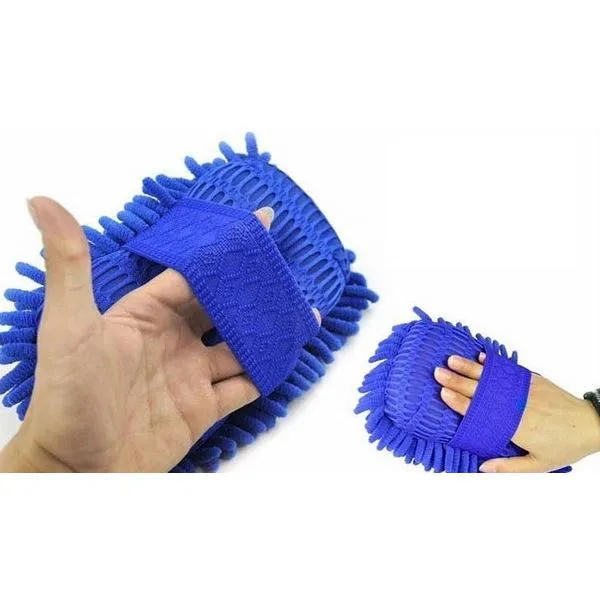 Car Hand Soft Towel Microfiber Chenille Washing Gloves Coral Fleece Gloves Auto