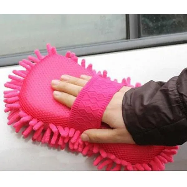 Car Hand Soft Towel Microfiber Chenille Washing Gloves Coral Fleece Gloves Auto