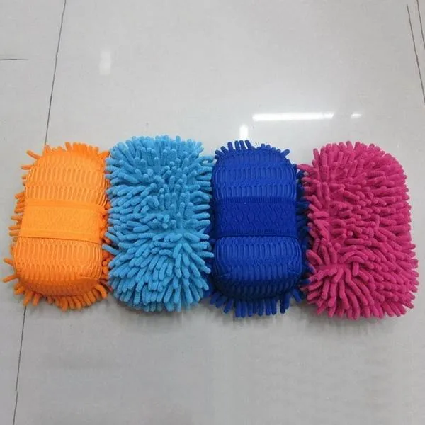 Car Hand Soft Towel Microfiber Chenille Washing Gloves Coral Fleece Gloves Auto