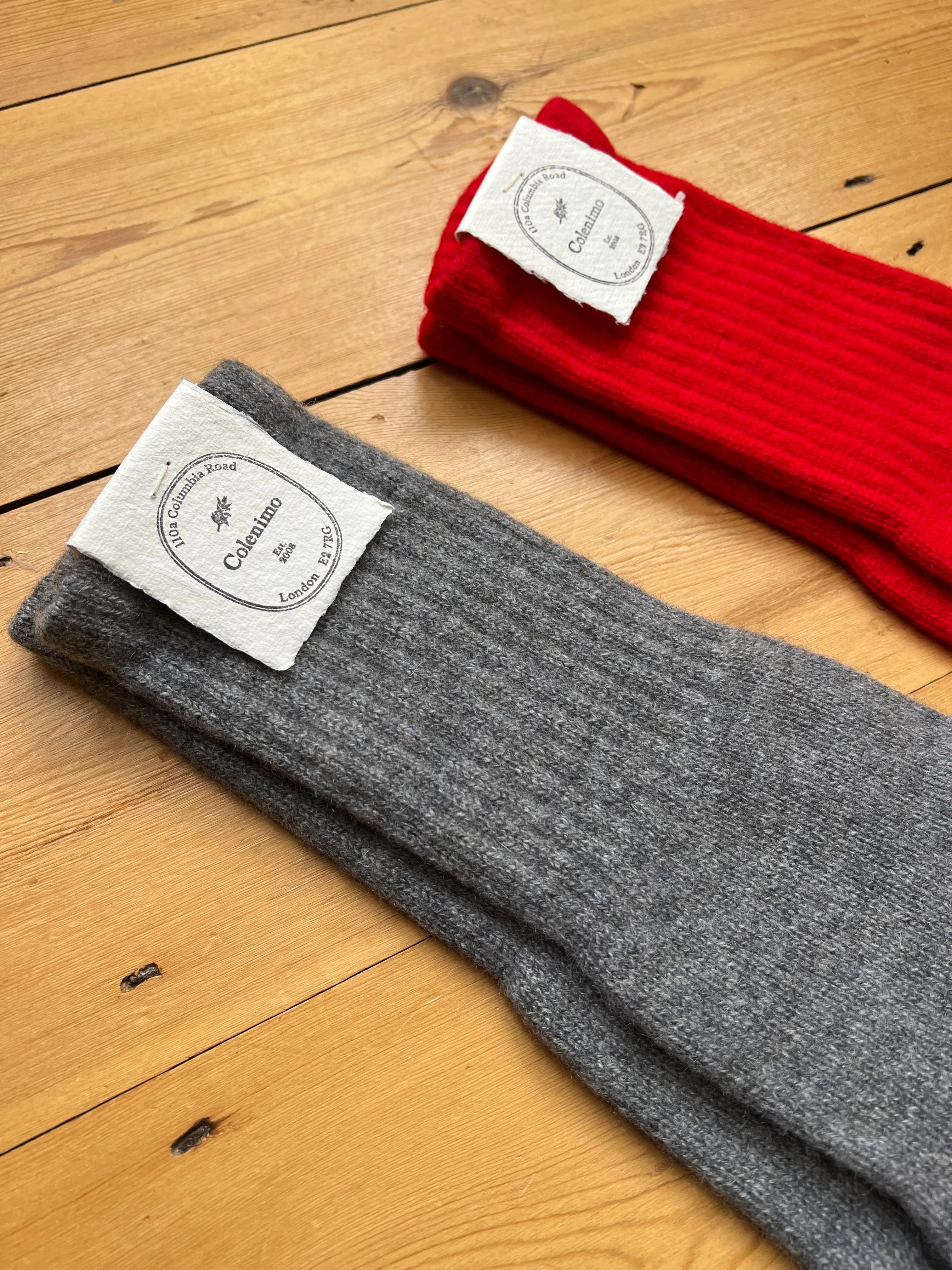 Cashmere Long cuff glove / Red