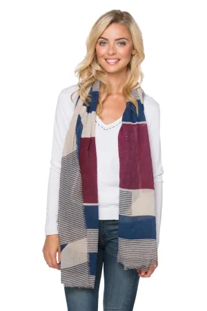 Castaway Stripe Printed Scarf