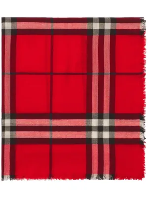 check wool scarf
