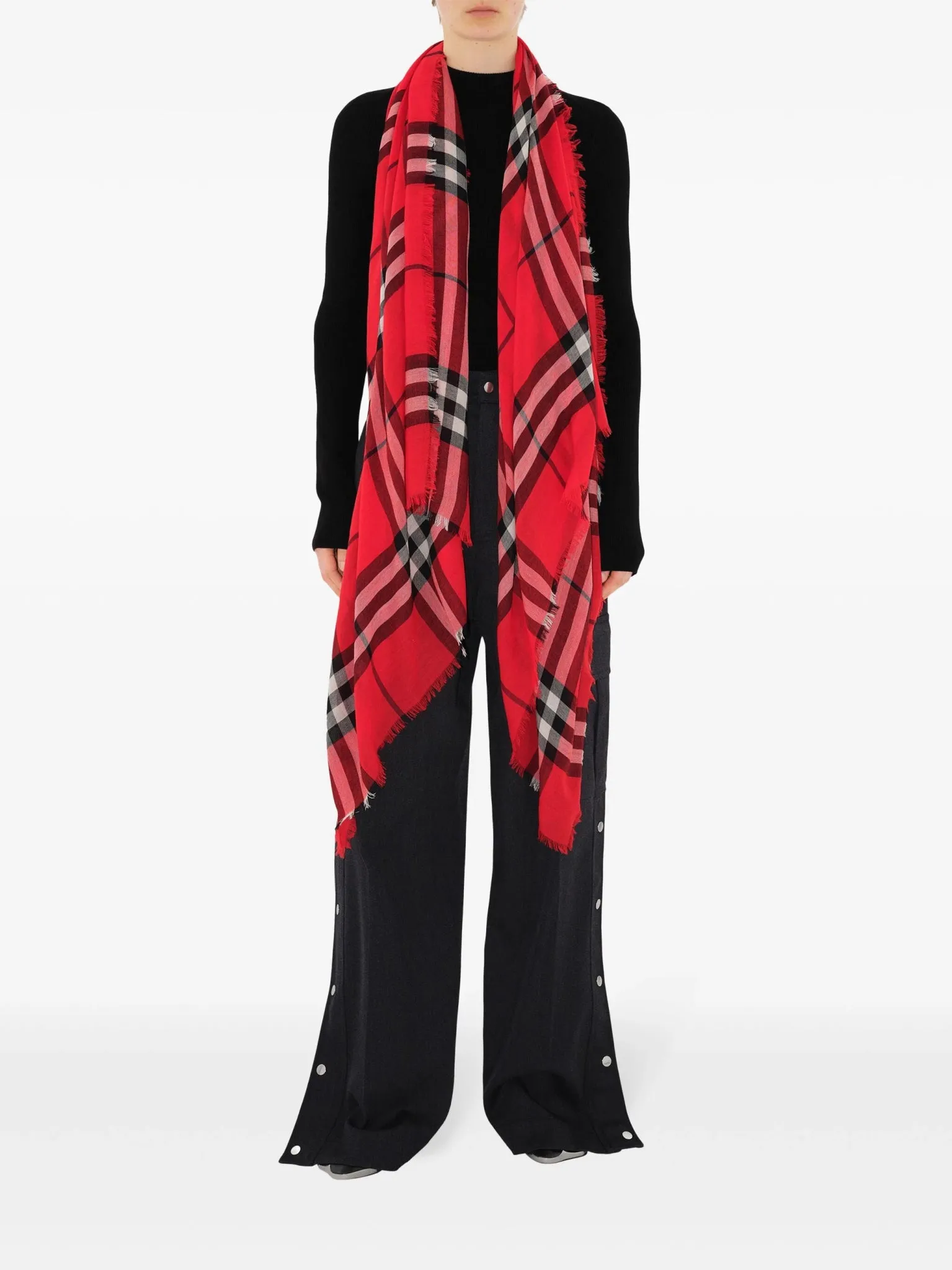 check wool scarf
