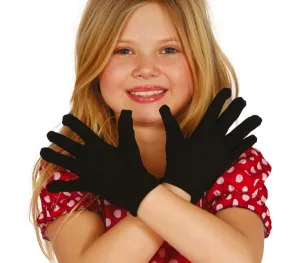 Child Black Gloves 17cm