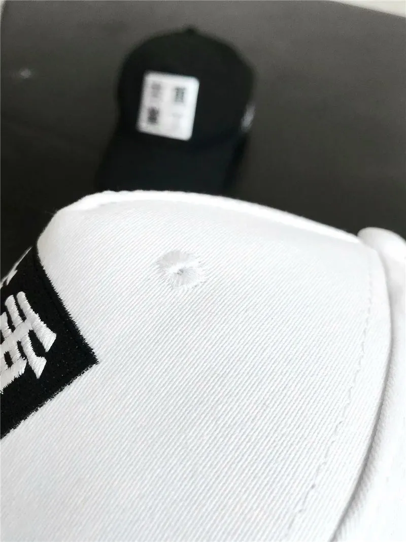 Chinese Block Baseball Cap (White/Black)