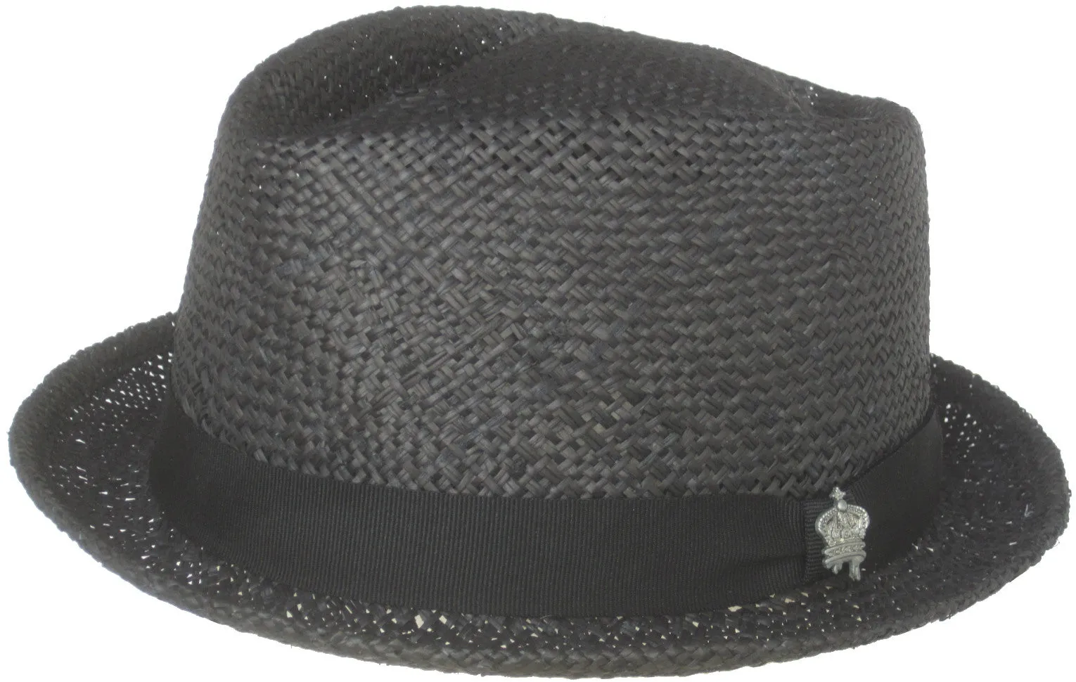 Christys Crown "Merenda" Bao Straw Diamond Crown Fedora
