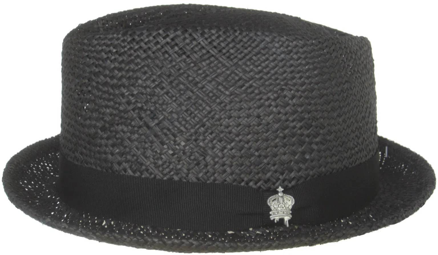 Christys Crown "Merenda" Bao Straw Diamond Crown Fedora