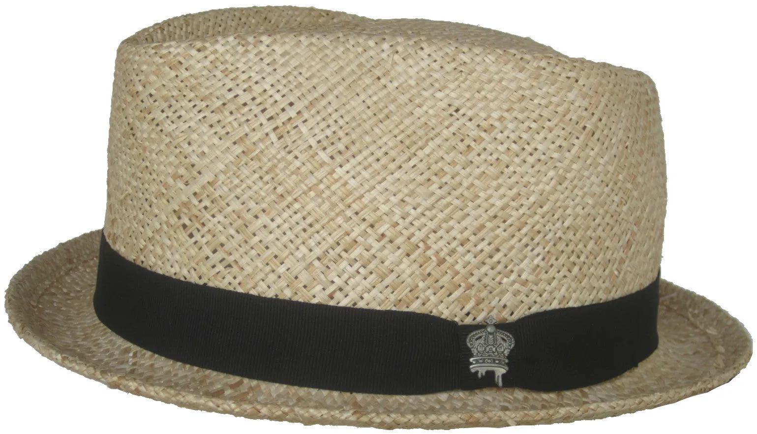 Christys Crown "Merenda" Bao Straw Diamond Crown Fedora