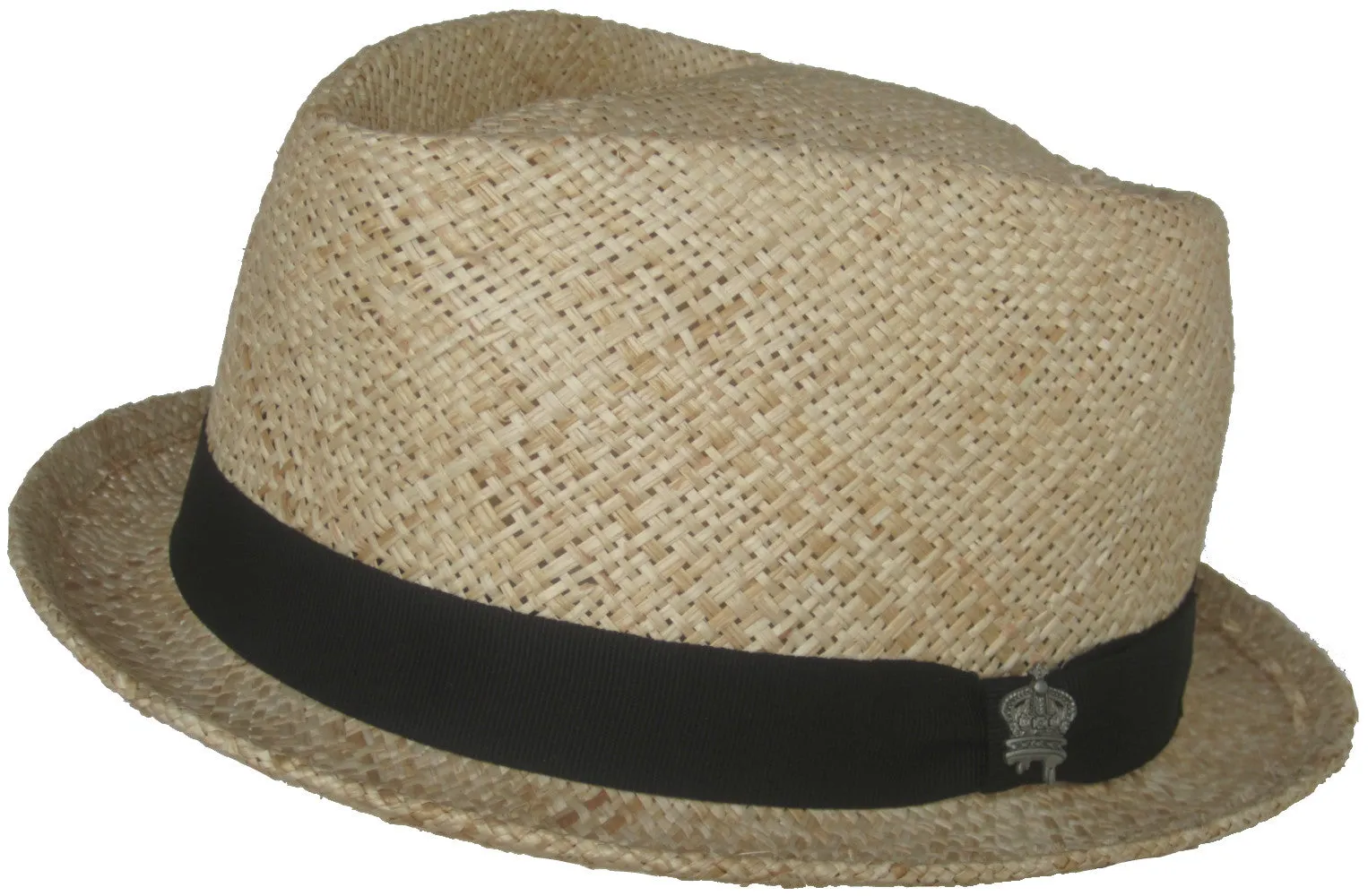 Christys Crown "Merenda" Bao Straw Diamond Crown Fedora