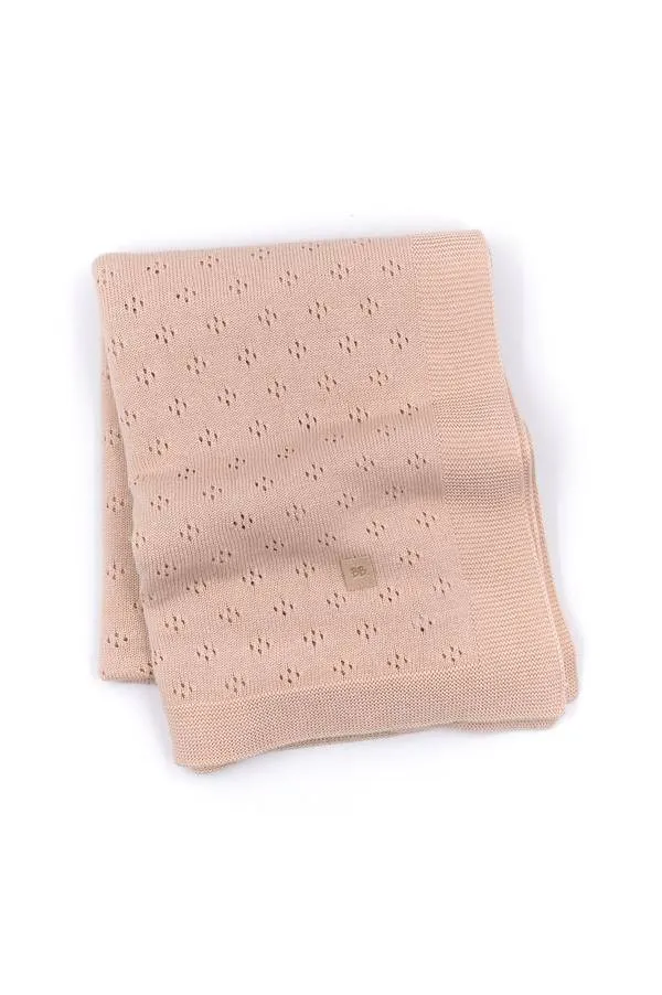 Coperta traforata Knitted - Rosa 04