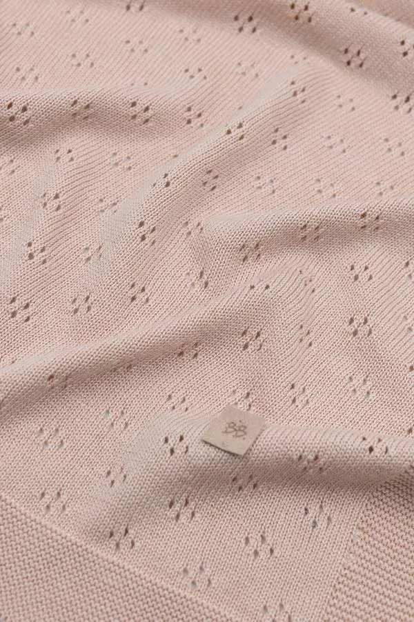 Coperta traforata Knitted - Rosa 04