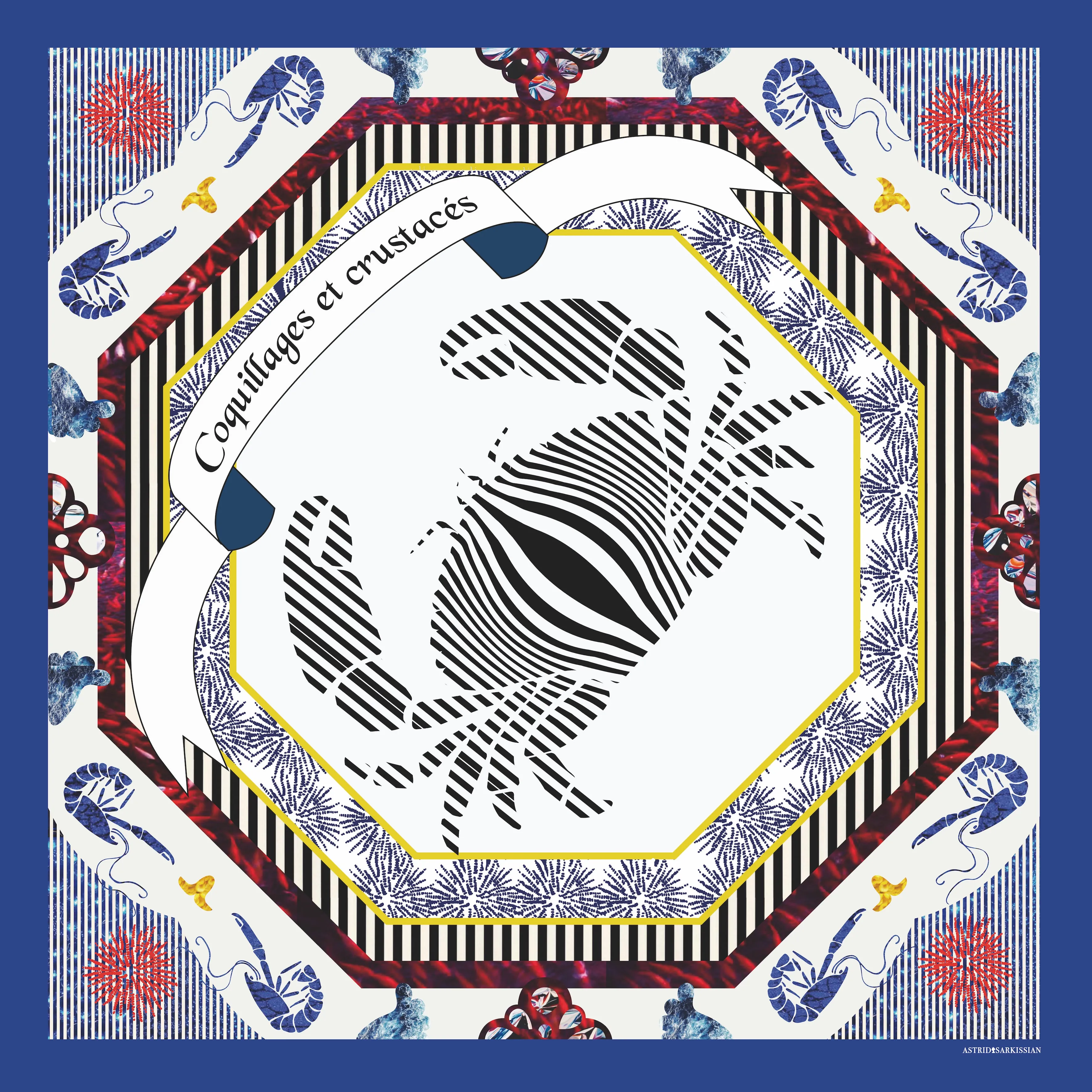 Crabe Silk Scarf
