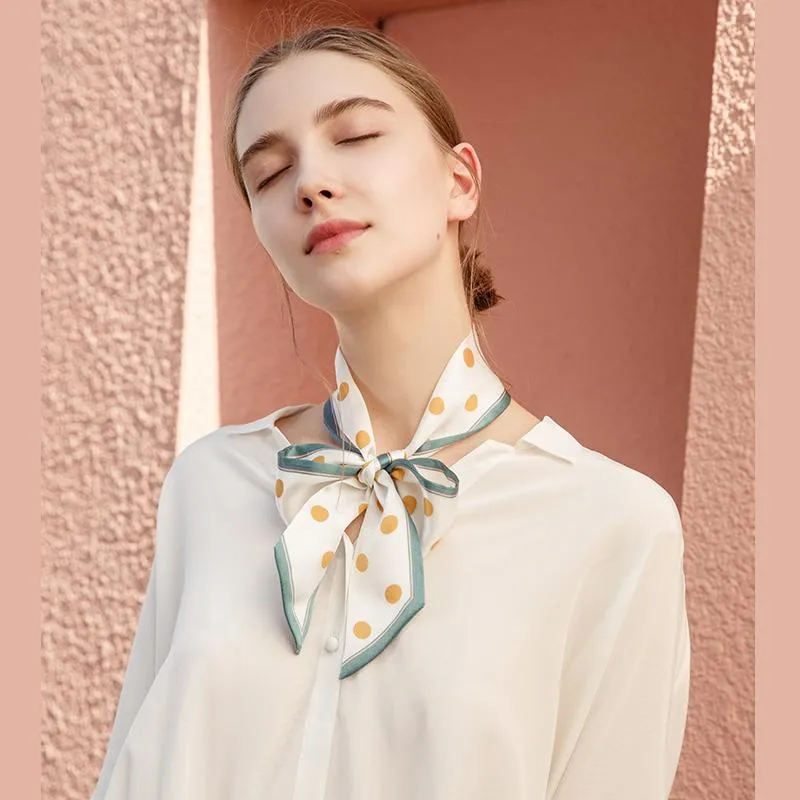 Cute Skinny Double Layer Silk Scarf Silk Ribbon