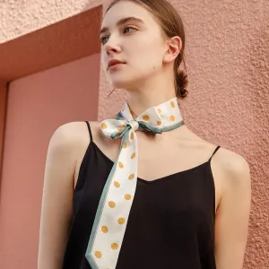 Cute Skinny Double Layer Silk Scarf Silk Ribbon